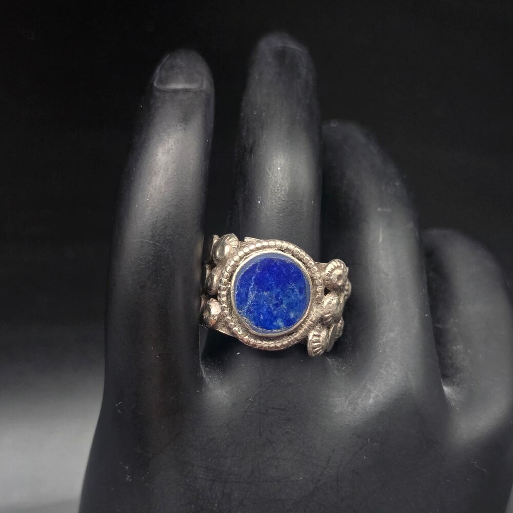 Sterling Silver Blue Lapis Ring Size 5 Vintage